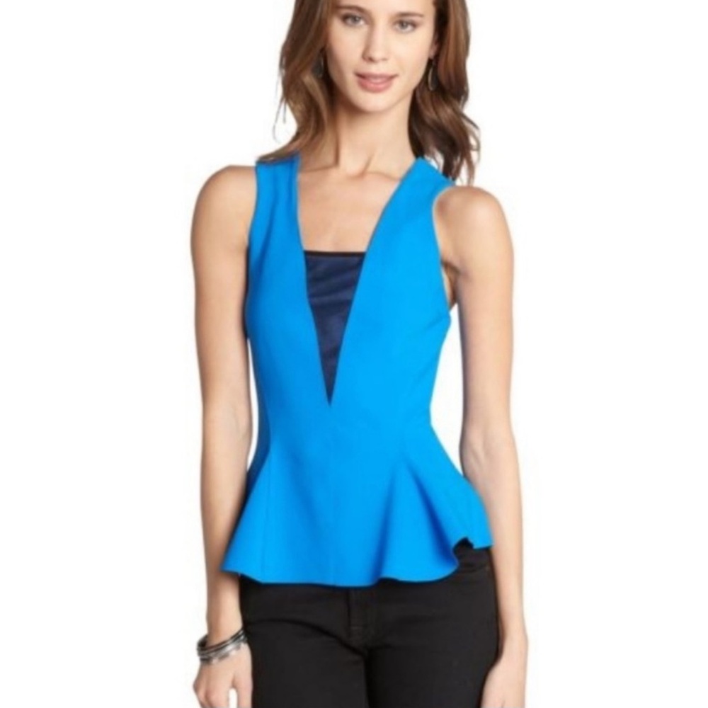 Robert Rodriguez Blue Peplum Top